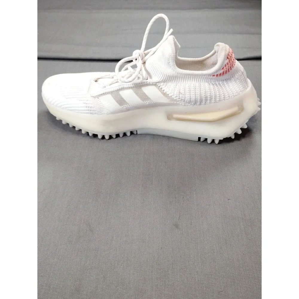 Adidas NMD S1 Primeknit White Dash Grey Solar Orange‎ Men'9 Lifestyle Sneakers